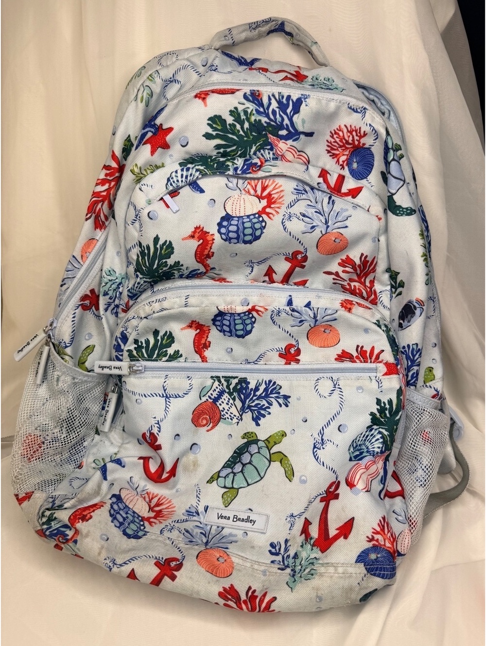 Vera Bradley Anchors Aweigh Essential Large Backpack Retired Pattern